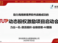 【新境界软件&辰熙咨询】力出一孔，激活组织，业绩倍增，AI图强——新境界软件启动 TUP 动态股权激励计划